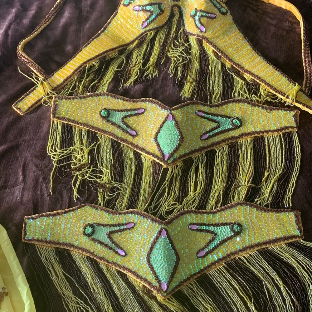 Belly dancing costume, handmade from Egypt